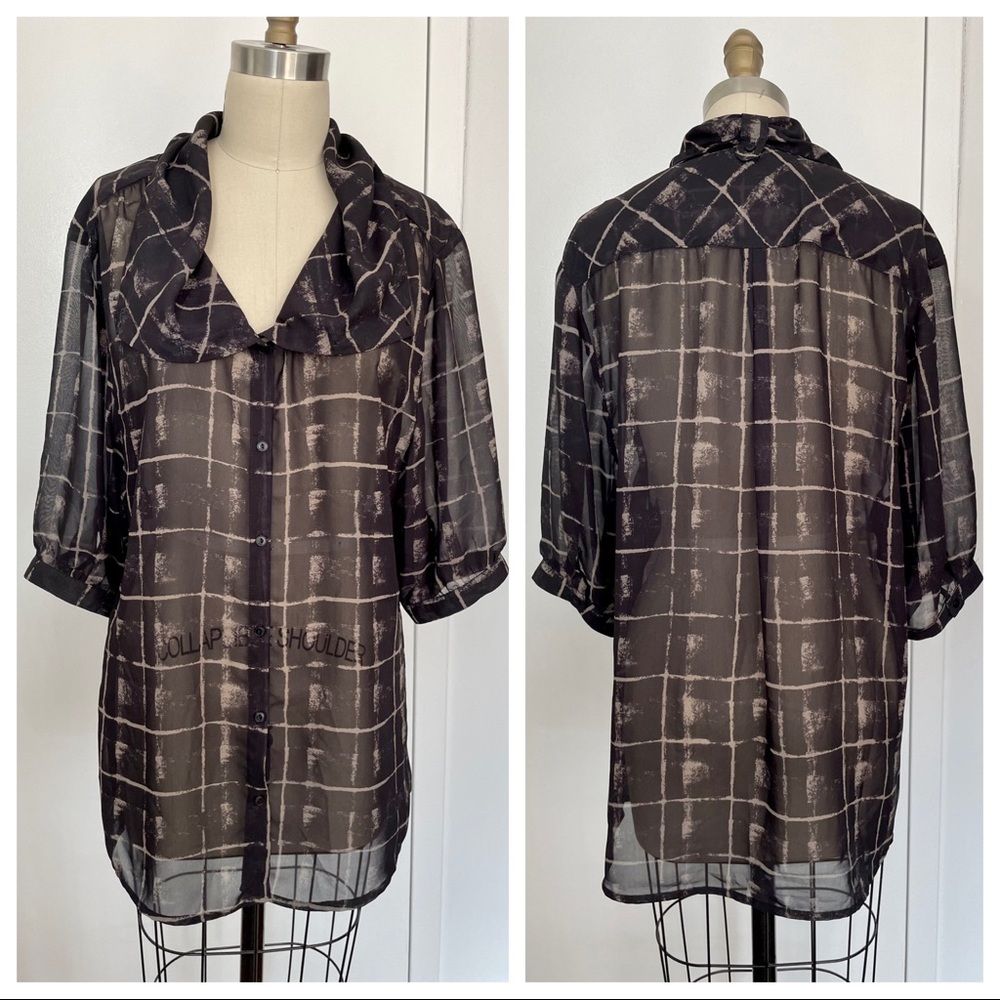 Jessica Simpson sheer oversize blouse